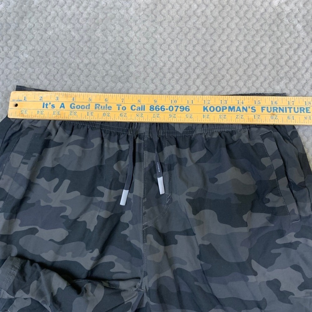 Municipal Athletic Shorts Mens Large Charcoal Black Camo Sport Utility - Picture 8 of 10